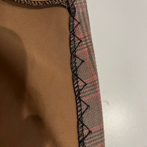 Women’s Plaid Belted Trench Coat - Brown - Picture 5 of 6